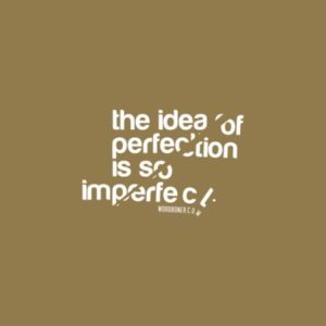 the Idea of perfection is so imperfect.